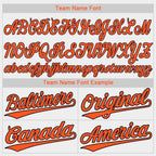 Custom White Orange-Black Baseball Jersey photo 4
