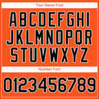 Custom Orange Black-White Baseball Jersey photo 3