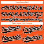 Custom Orange Black-White Baseball Jersey photo 4
