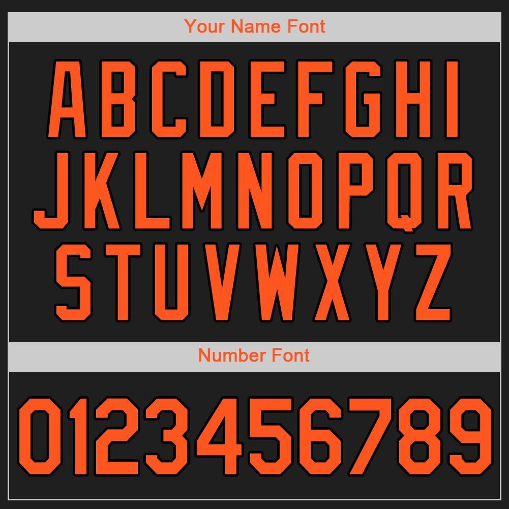 Custom Black Orange Baseball Jersey photo 4