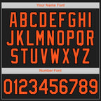 Custom Black Orange Baseball Jersey photo 4