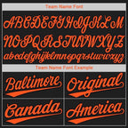 Custom Black Orange Baseball Jersey photo 5