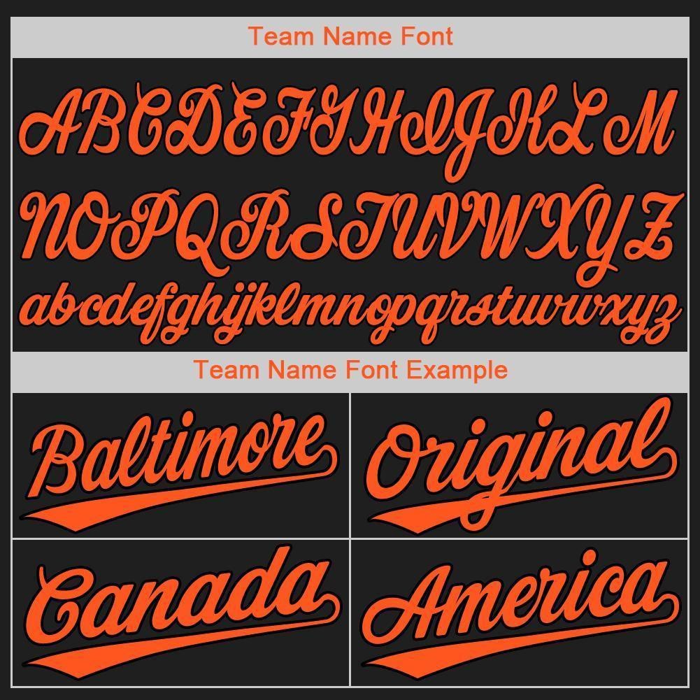 Custom Black Orange Baseball Jersey photo 5