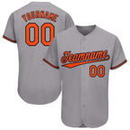 custom gray orange black baseball jersey baltimorec0085