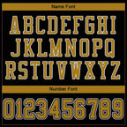 Custom Black Old Gold-White Mesh Authentic Football Jersey photo 4
