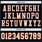 Custom Black White-Orange Mesh Authentic Football Jersey photo 4
