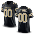 Custom Black Vegas Gold-White Mesh Authentic Football Jersey