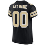 Custom Black Vegas Gold-White Mesh Authentic Football Jersey photo 3