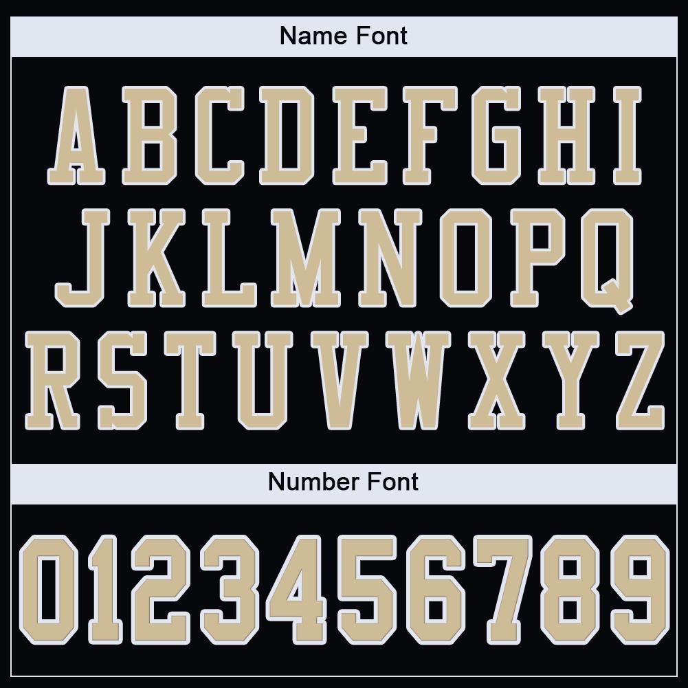 Custom Black Vegas Gold-White Mesh Authentic Football Jersey photo 4