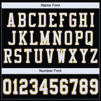 Custom Black White-Old Gold Mesh Authentic Football Jersey photo 4