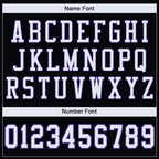 Custom Black White-Purple Mesh Authentic Football Jersey photo 4