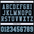 Custom Black Light Gray-Panther Blue Mesh Authentic Football Jersey photo 4