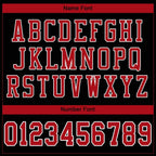 Custom Black Red-White Mesh Authentic Football Jersey photo 5