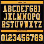 Custom Black Gold-White Mesh Authentic Football Jersey photo 4