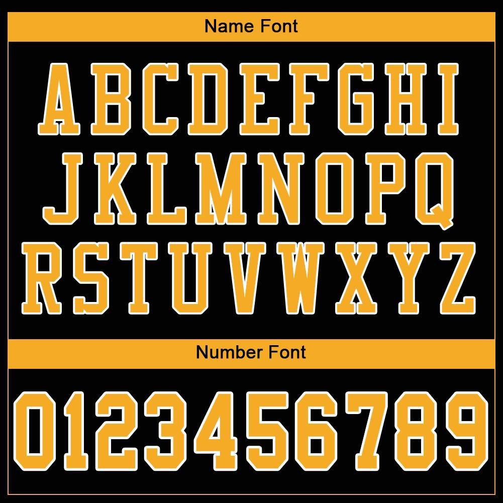 Custom Black Gold-White Mesh Authentic Football Jersey photo 4