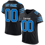 Custom Black Panther Blue-White Mesh Authentic Football Jersey photo 1