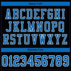 Custom Black Panther Blue-White Mesh Authentic Football Jersey photo 4