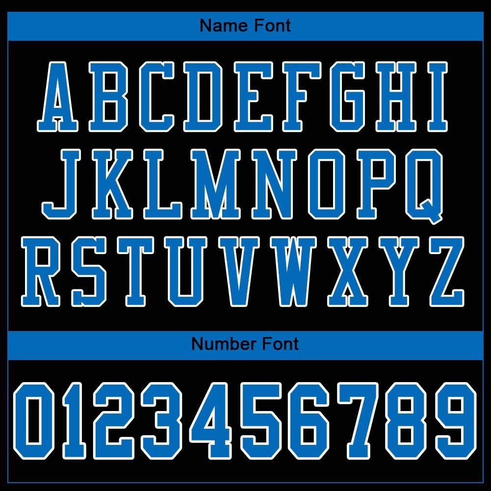 Custom Black Panther Blue-White Mesh Authentic Football Jersey photo 4