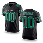 Custom Black Grass Green-White Mesh Authentic Football Jersey