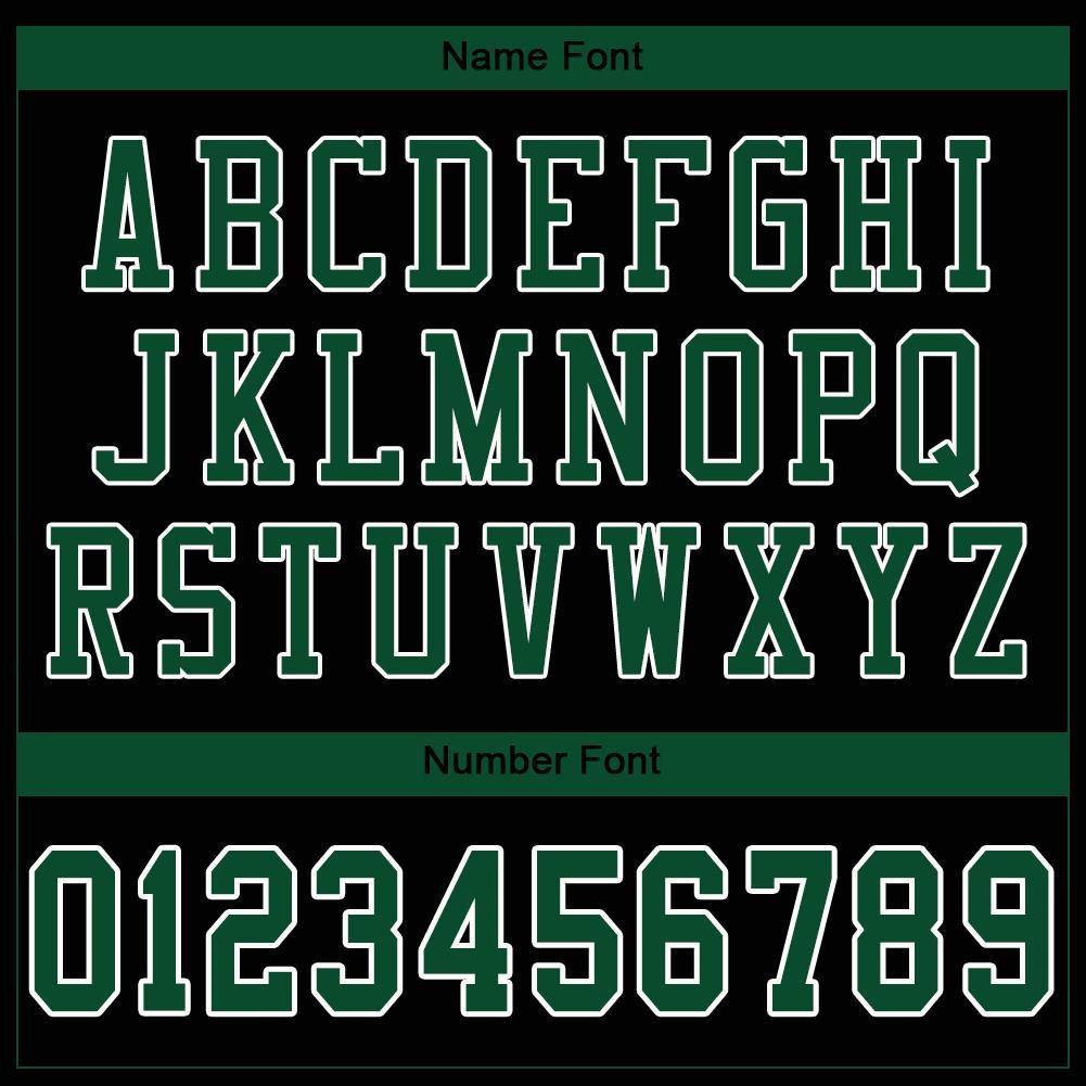 Custom Black Grass Green-White Mesh Authentic Football Jersey photo 4
