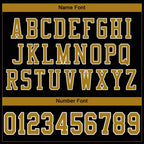 Custom Black Old Gold-White Mesh Authentic Football Jersey photo 4