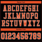 Custom Black Orange-White Mesh Authentic Football Jersey photo 4