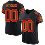 Custom Black Scarlet-Gold Mesh Authentic Football Jersey photo 1