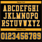 Custom Black Gold-White Mesh Authentic Football Jersey photo 4