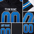 Custom Black Panther Blue-White Mesh Authentic Football Jersey detail