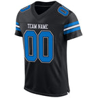 Custom Black Panther Blue-White Mesh Authentic Football Jersey photo 2