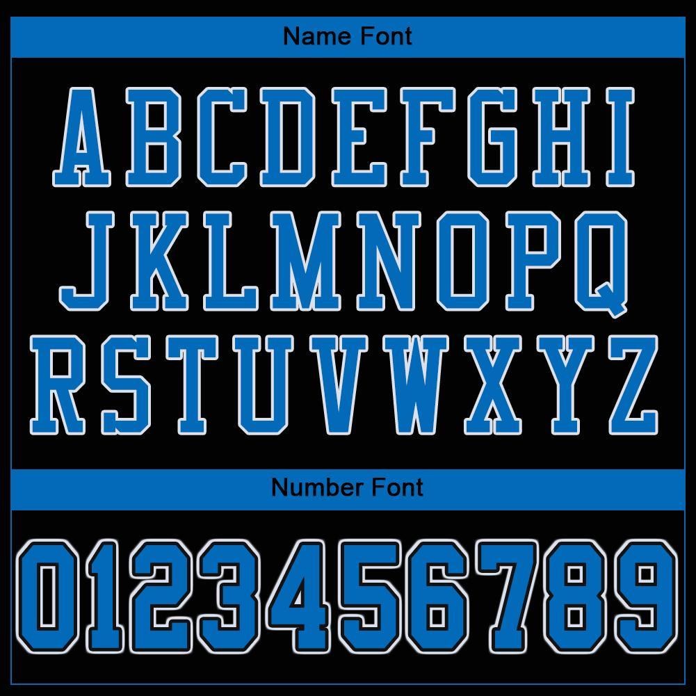 Custom Black Panther Blue-White Mesh Authentic Football Jersey photo 4