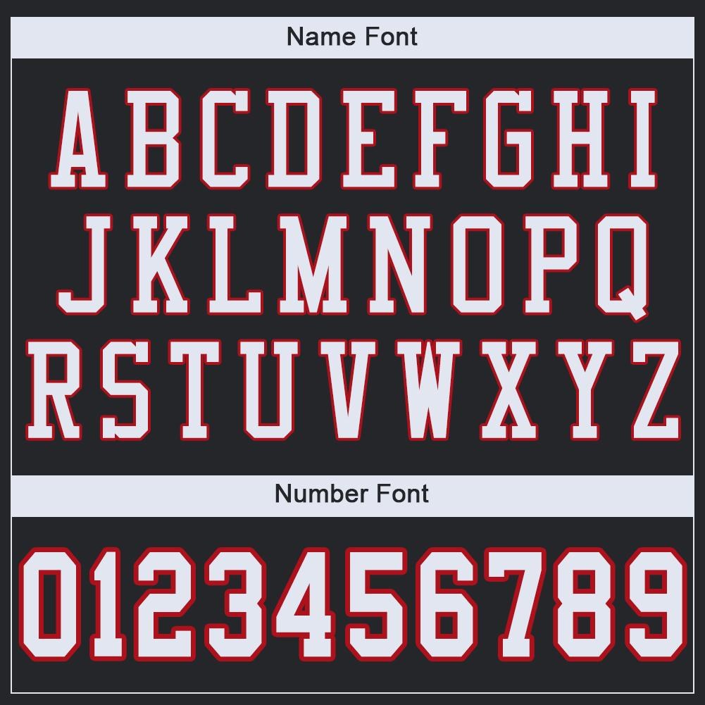 Custom Black White-Red Mesh Authentic Football Jersey photo 4