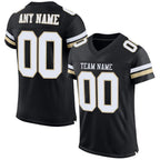 Custom Black White-Vegas Gold Mesh Authentic Football Jersey photo 1