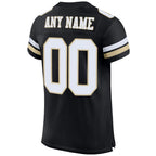 Custom Black White-Vegas Gold Mesh Authentic Football Jersey photo 3