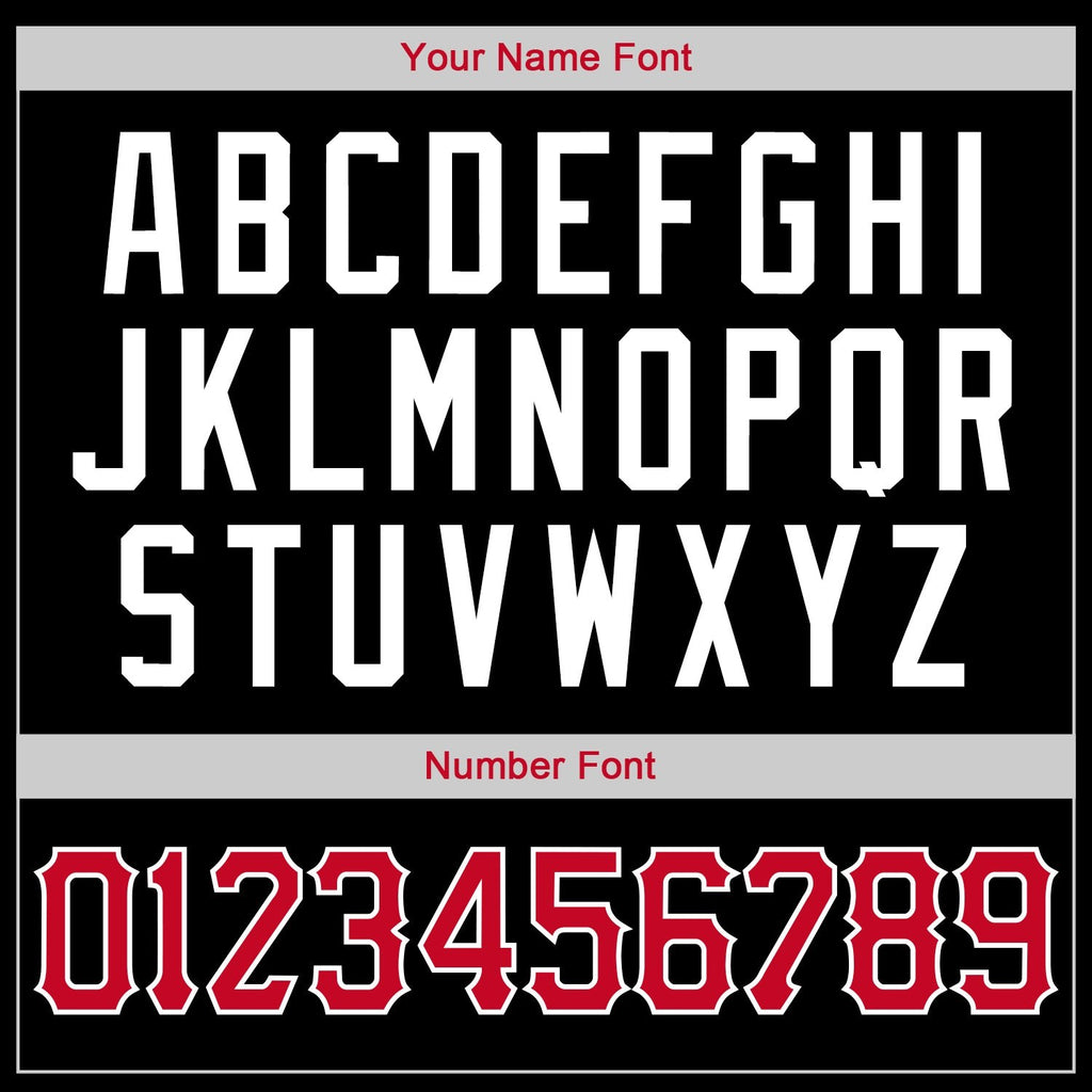 Custom Black Red-White Round Neck Rib-Knit Basketball Jersey photo 2
