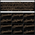 Custom Stitched Black Black-Old Gold Sports Pullover Sweatshirt Hoodie photo 5