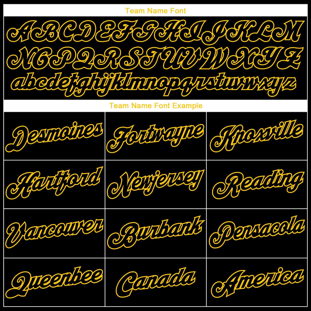Custom Stitched Black Black-Gold Sports Pullover Sweatshirt Hoodie photo 5