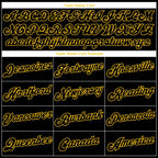 Custom Stitched Black Black-Gold Sports Pullover Sweatshirt Hoodie photo 5