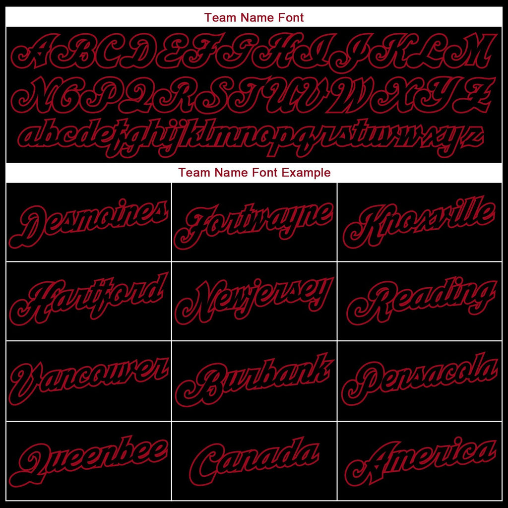 Custom Stitched Black Black-Red Sports Pullover Sweatshirt Hoodie photo 6
