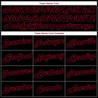 Custom Stitched Black Black-Red Sports Pullover Sweatshirt Hoodie photo 6