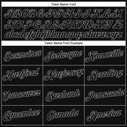 Custom Stitched Black Black-Gray Sports Pullover Sweatshirt Hoodie photo 5