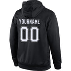 Custom Stitched Black White-Gray Sports Pullover Sweatshirt Hoodie photo 3