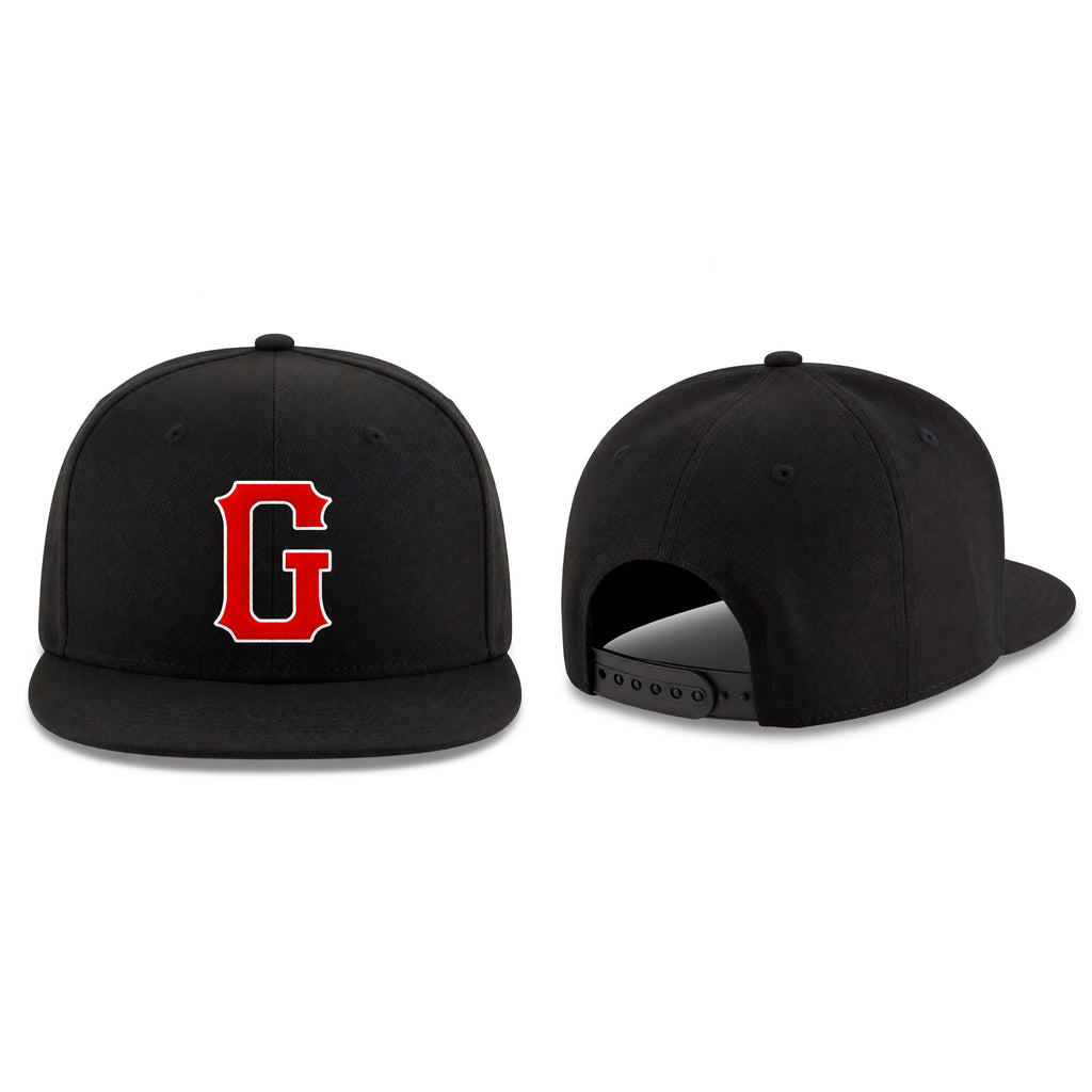 Custom Black Red-White Stitched Adjustable Snapback Hat