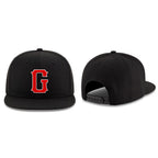 Custom Black Red-White Stitched Adjustable Snapback Hat