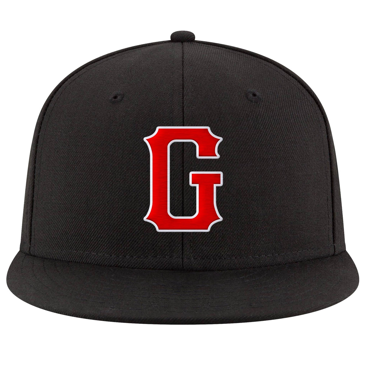 Custom Black Red-White Stitched Adjustable Snapback Hat photo 2