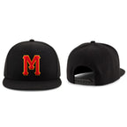 Custom Black Red-Gold Stitched Adjustable Snapback Hat