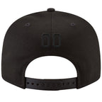 Custom Black Black-Old Gold Stitched Adjustable Snapback Hat photo 3