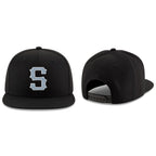 Custom Black Light Gray-White Stitched Adjustable Snapback Hat