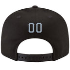 Custom Black Light Gray-White Stitched Adjustable Snapback Hat photo 3