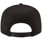 Custom Black Black-White Stitched Adjustable Snapback Hat photo 3